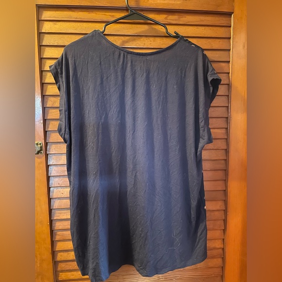 Papermoon - Navy and Copper Polka Dot Blouse - Picture 4 of 4